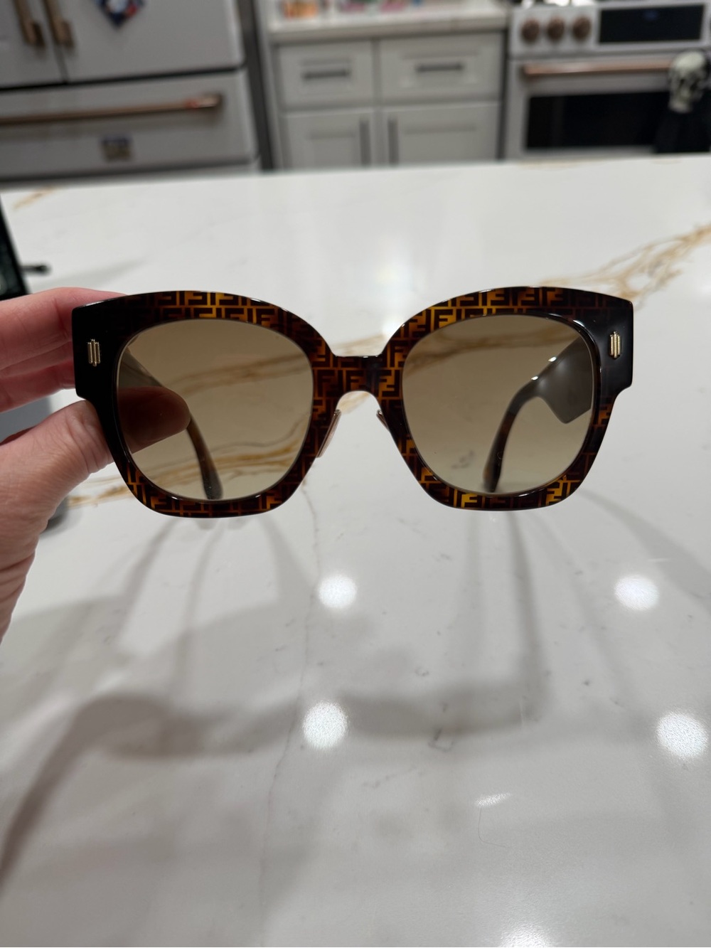 Fendi Women's Tortoiseshell Frame Sunglasses with Brown Lenses FF0458/G/S